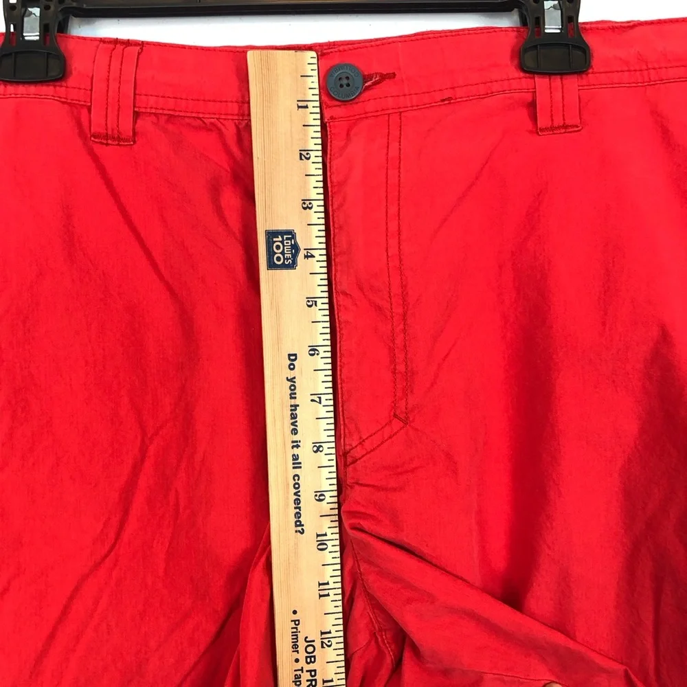 Columbia Flat Front Casual Chino Shorts Men's Size 40W Red Mid Rise‎ Pockets